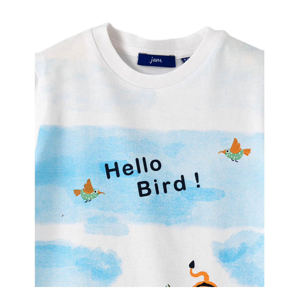 Jam Round Neck Short Sleeves Knit T-Shirt - White