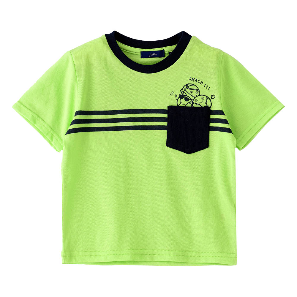 Jam Round Neck Short Sleeves Knit T-Shirt - Green