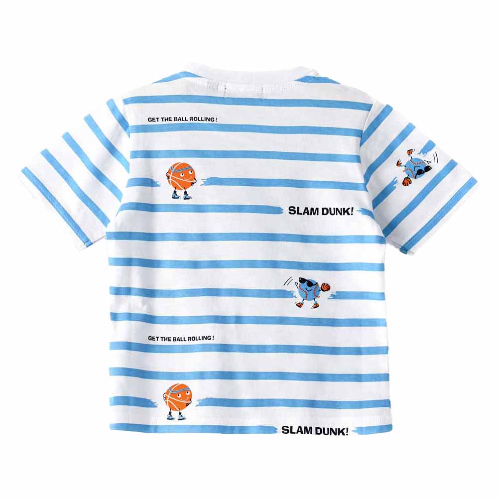 Jam Boys' Striped Round Neck Short Sleeve T-Shirt