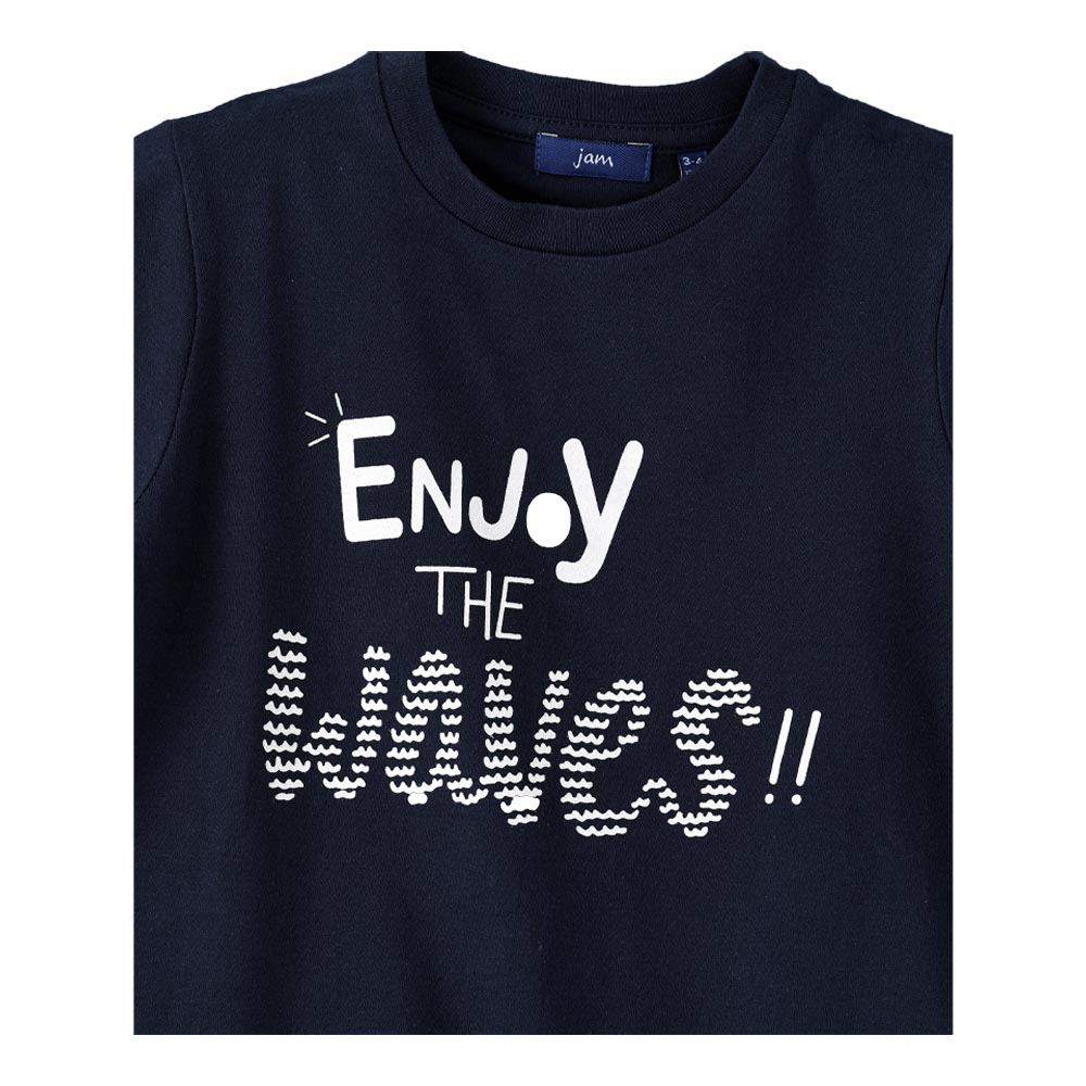 Jam Enjoy the Waves Short Sleeves Knit T-Shirt - Blue