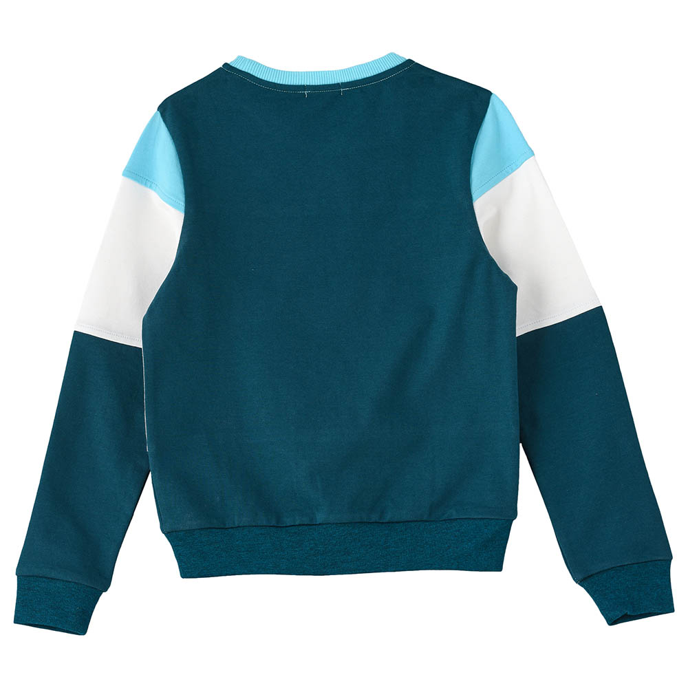 Jelliene Sweat Top with 3 Panels at Front - Blue