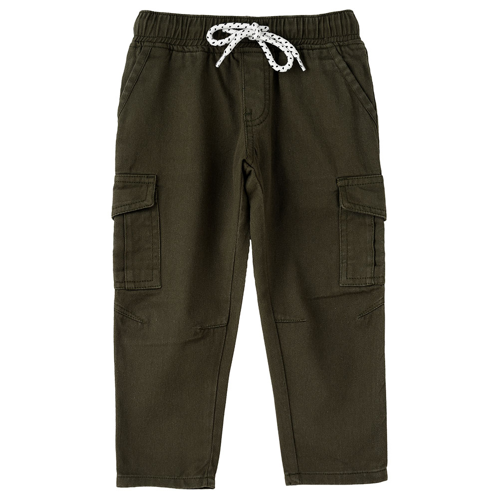 Jam Woven Joggers with Front Patch Pocket - Olive
