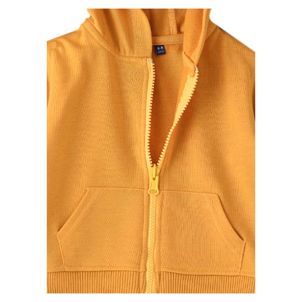 Jam Boys Solid Jacket with Hoodie - Yellow