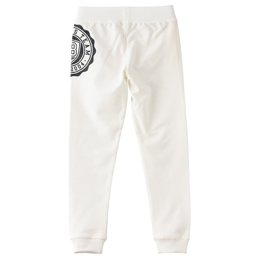 Jelliene Knit Jogger with Print at Front - White