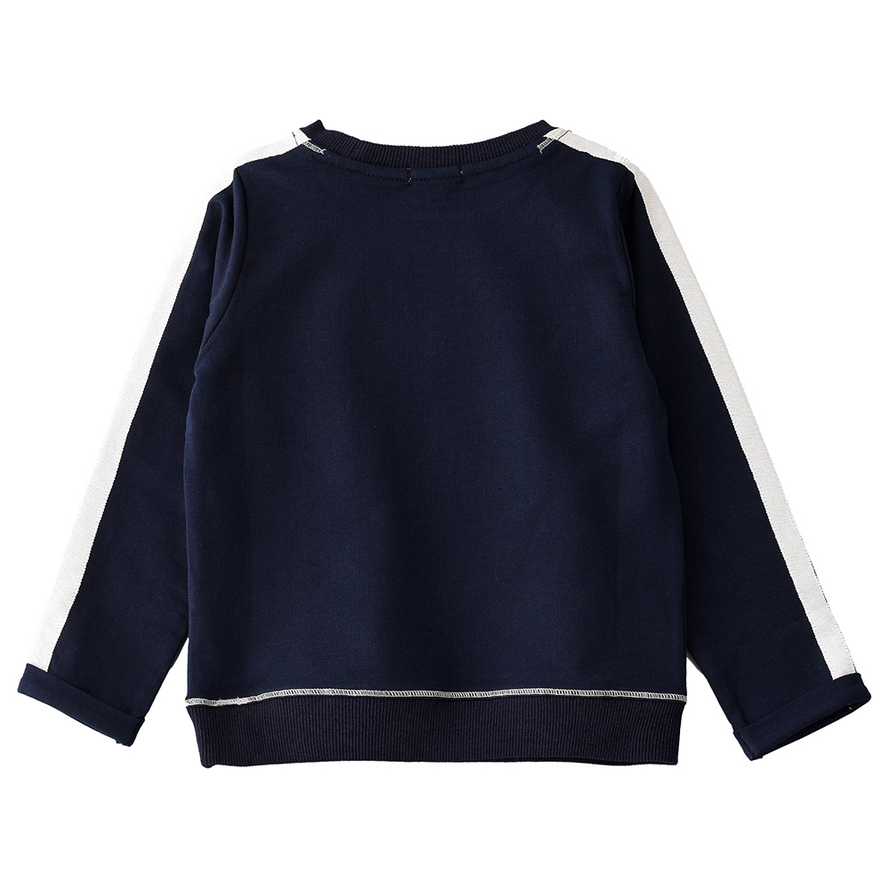 Jelliene Printed Knit Sweat Top - Navy Blue