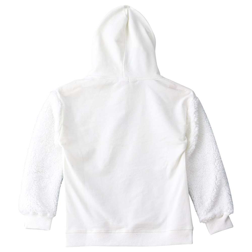 Jelliene Printed Knit Hooded Sweat Top - White