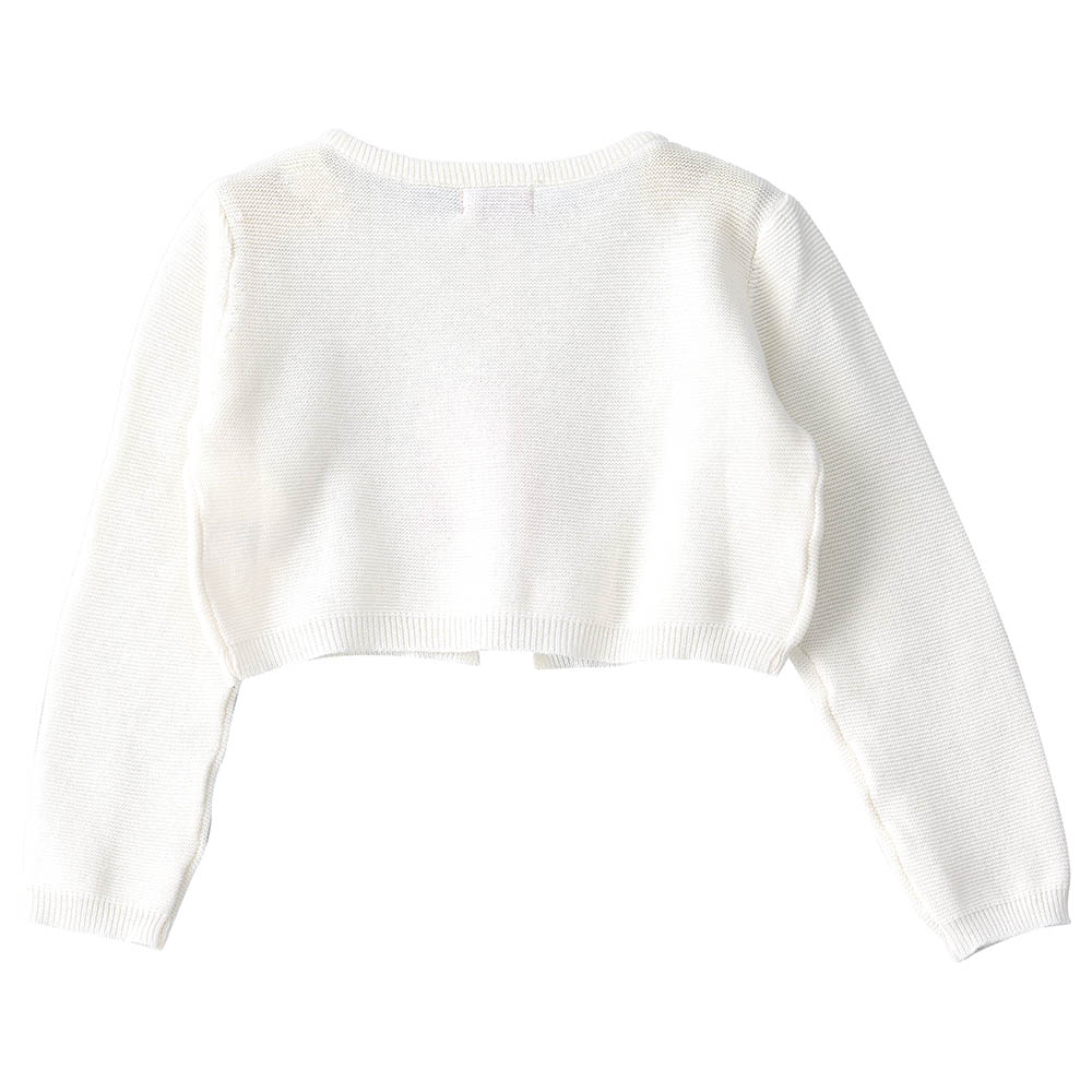 Jelliene Front Buttoned Full Sleeve Cardigan - Ivory