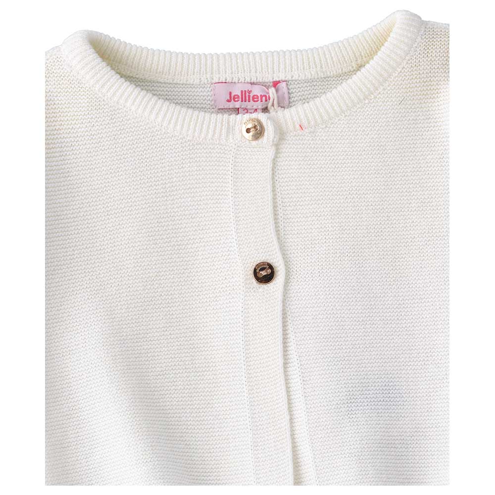 Jelliene Front Buttoned Full Sleeve Cardigan - Ivory