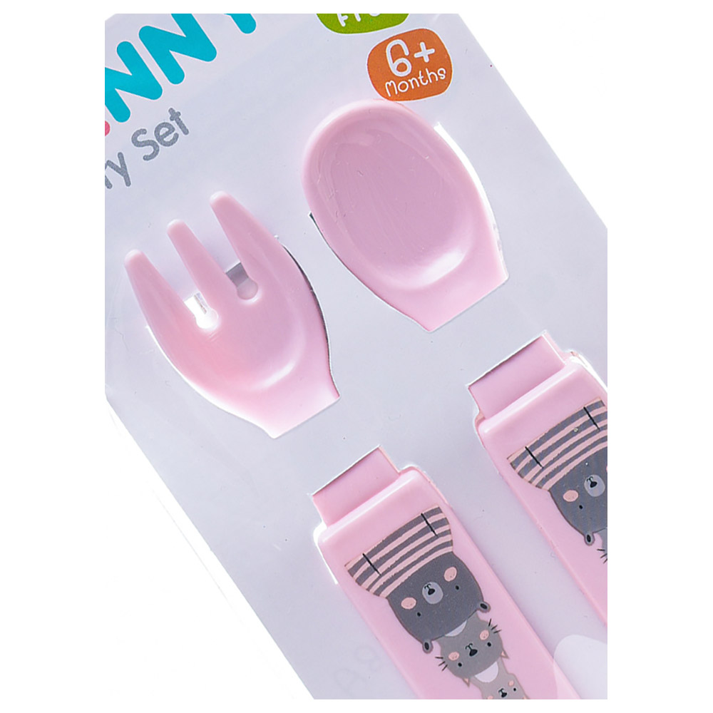 Uniq Kidz Nanny Cutlery Set 2pcs - Pink