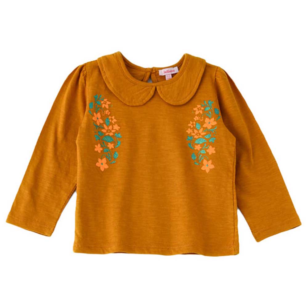 Jelliene Girls Knitted T-Shirt with Print - Yellow
