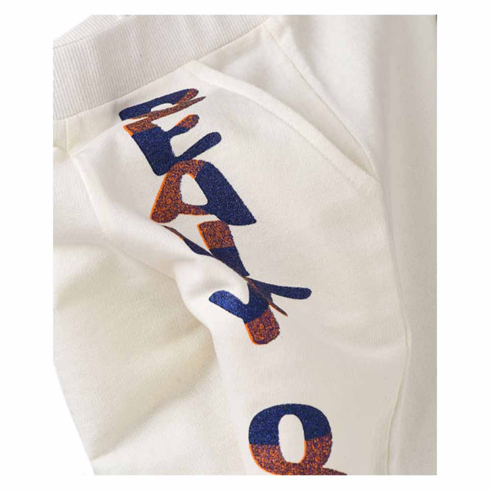 Jelliene Floral Knitted Jogger - White