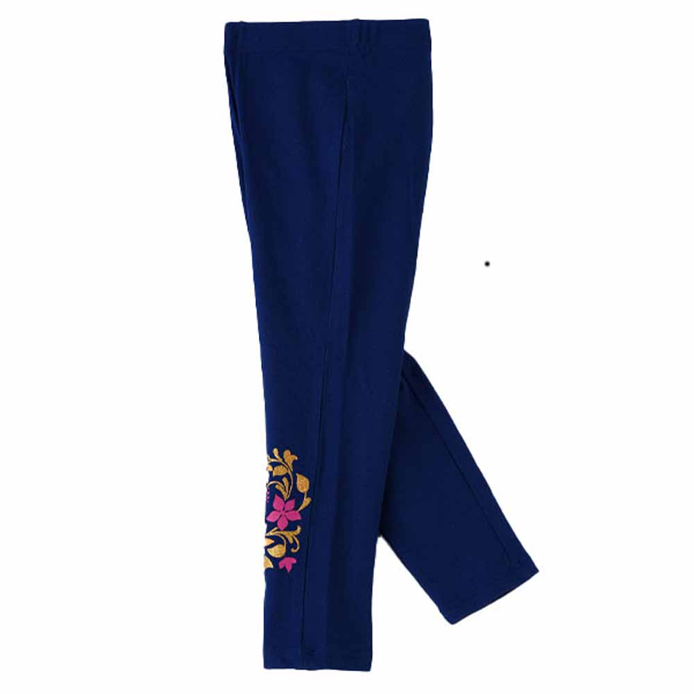 Jelliene Floral Print Knitted Legging - Blue