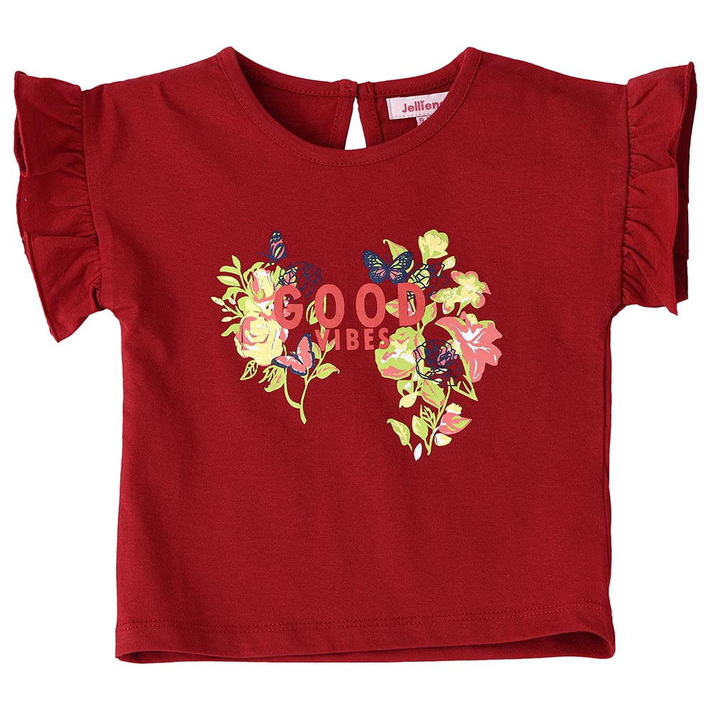 Jelliene Good Vibes Knit Top - Red