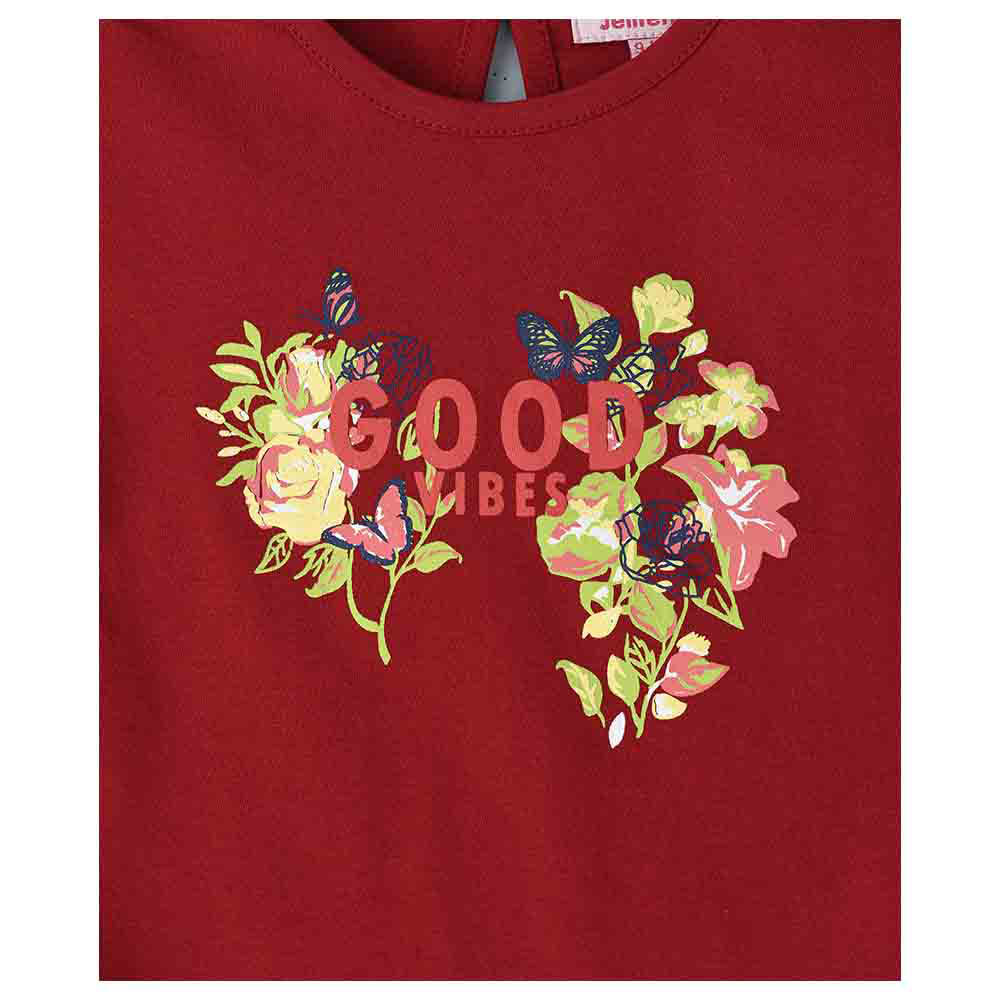 Jelliene Good Vibes Knit Top - Red