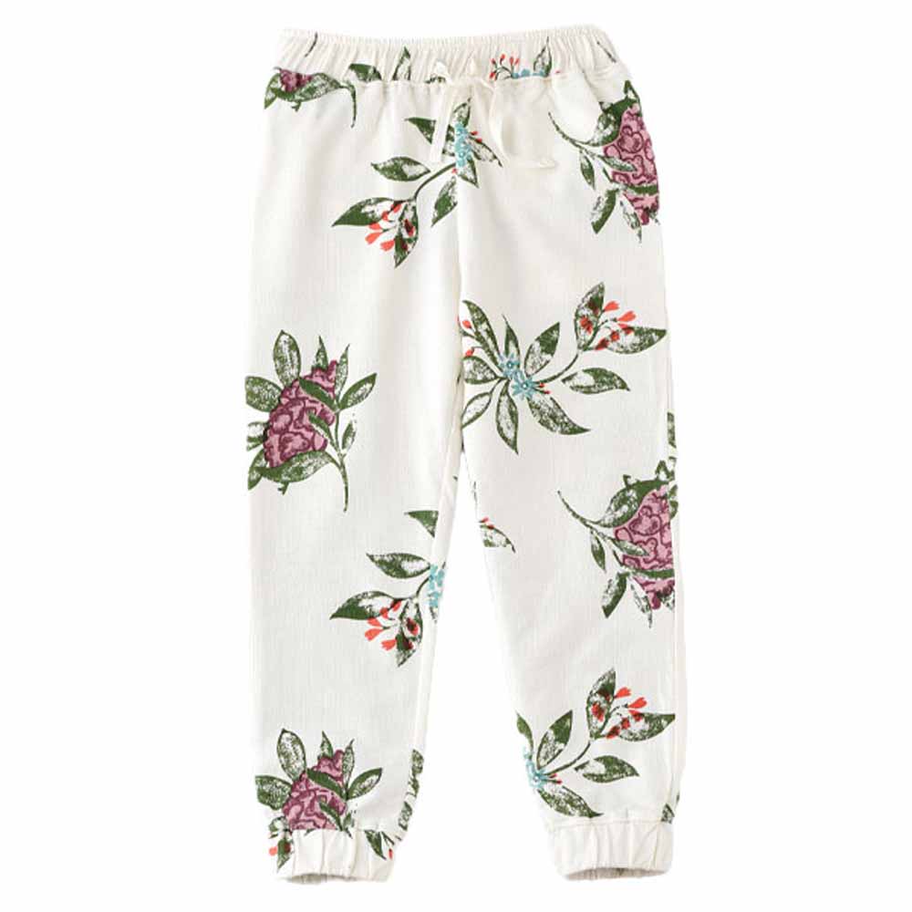 Jelliene Girls All Over Printed Knitted Jogger - White