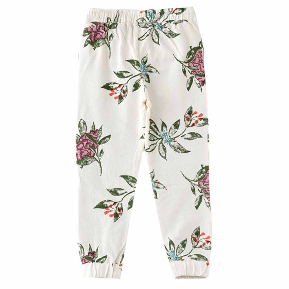 Jelliene Girls All Over Printed Knitted Jogger - White