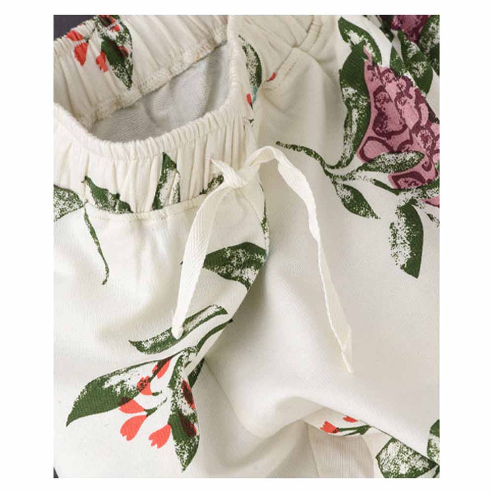 Jelliene Girls All Over Printed Knitted Jogger - White
