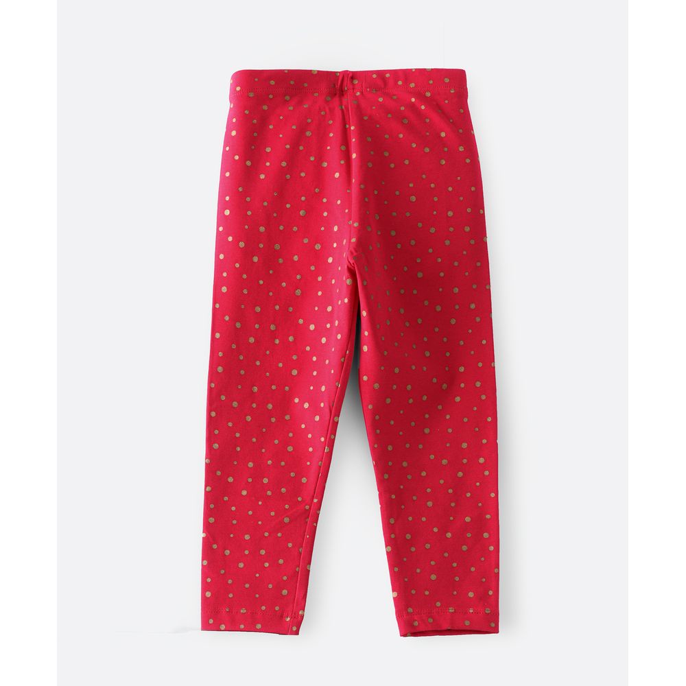 Jelliene Legging with Glitter - Pink