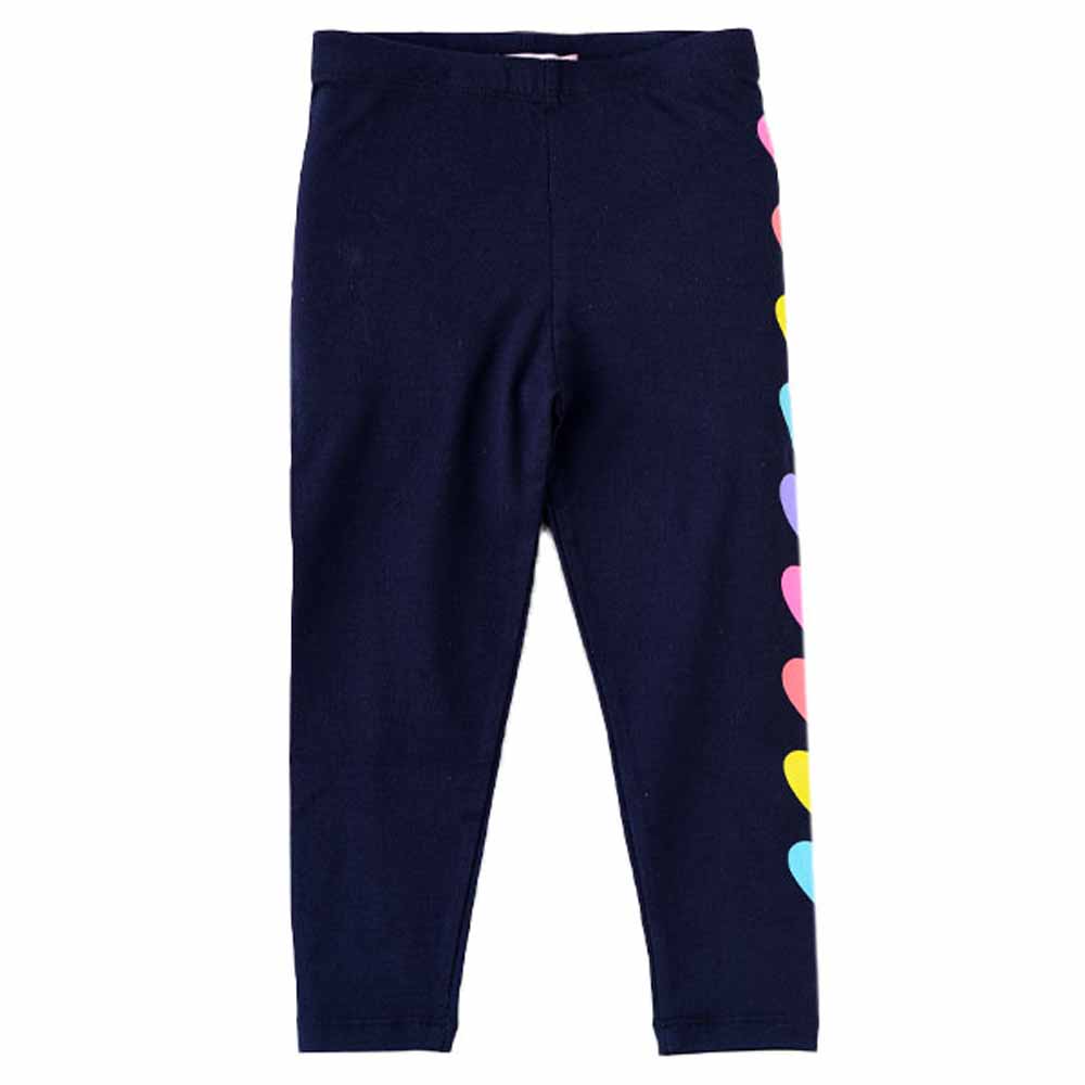 Jelliene Girls Legging with Side Seam Design - Navy
