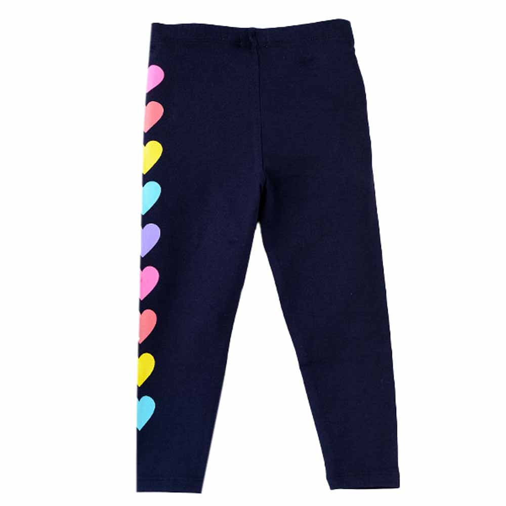 Jelliene Girls Legging with Side Seam Design - Navy