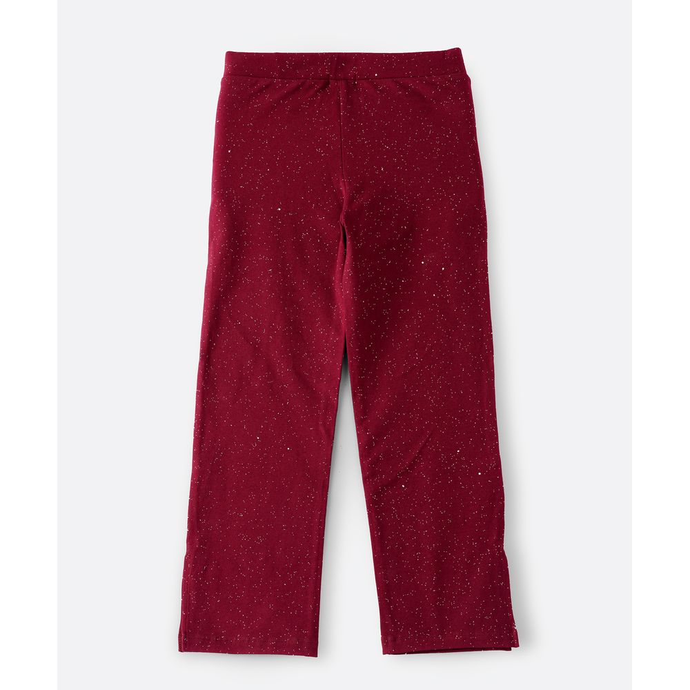 Jelliene Legging with Glitter - Maroon