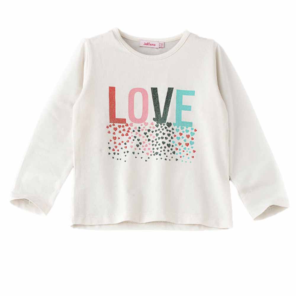 Jelliene Girls Sweat Top with Print - White