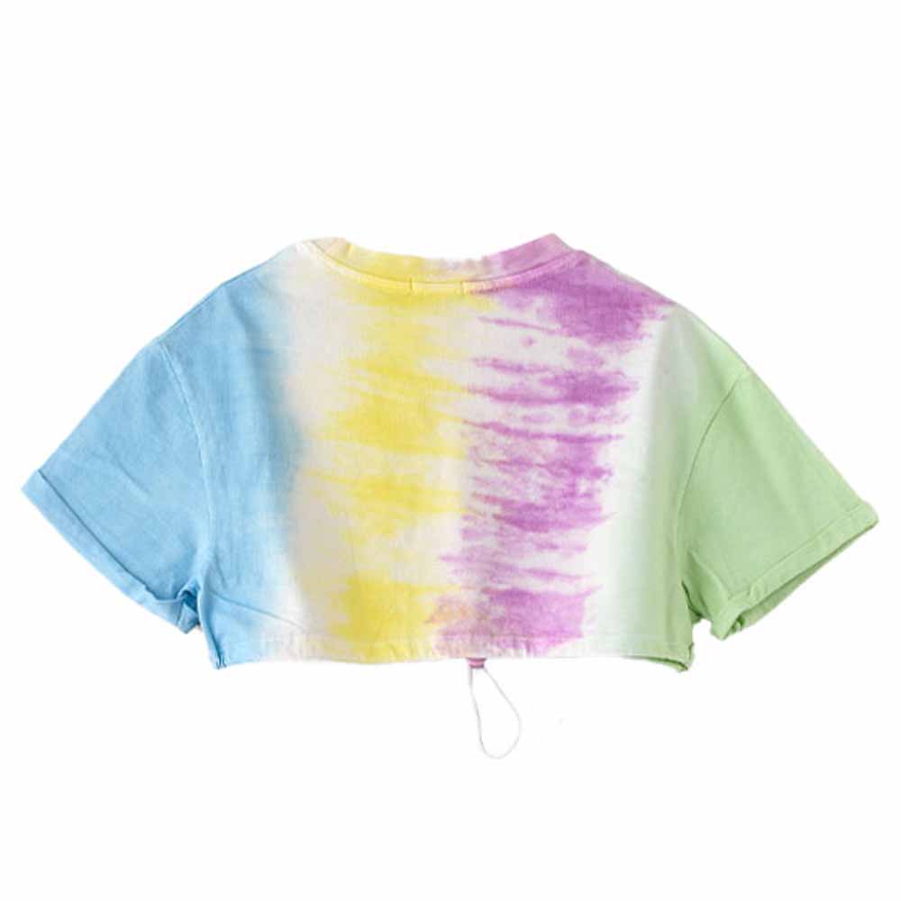 Jelliene Girls' Rainbow Knitted Batwing Top