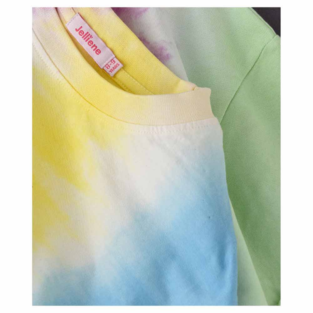 Jelliene Girls' Rainbow Knitted Batwing Top