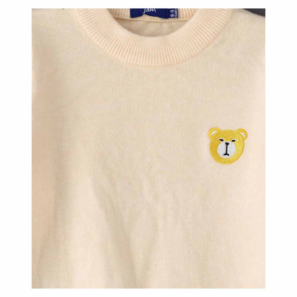 Jam Boys Sweater with Bear Logo Print - Pink