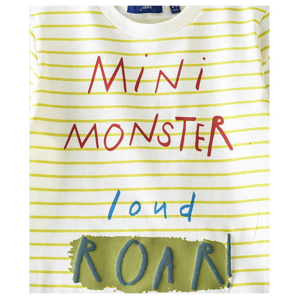 Jam Mini Monster Print Top - Cream