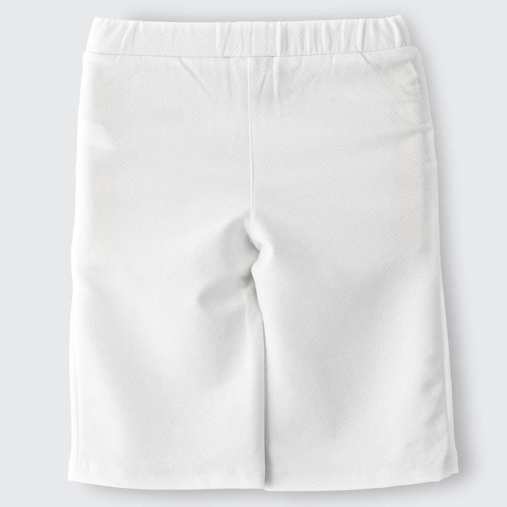 Jelliene Woven Cullotte Pants with Wmb at Pocket - White