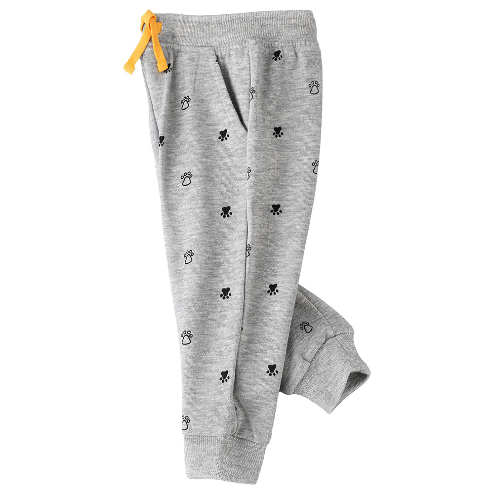 Jam Paw Printed All-Over Print Knit Jogger - Grey