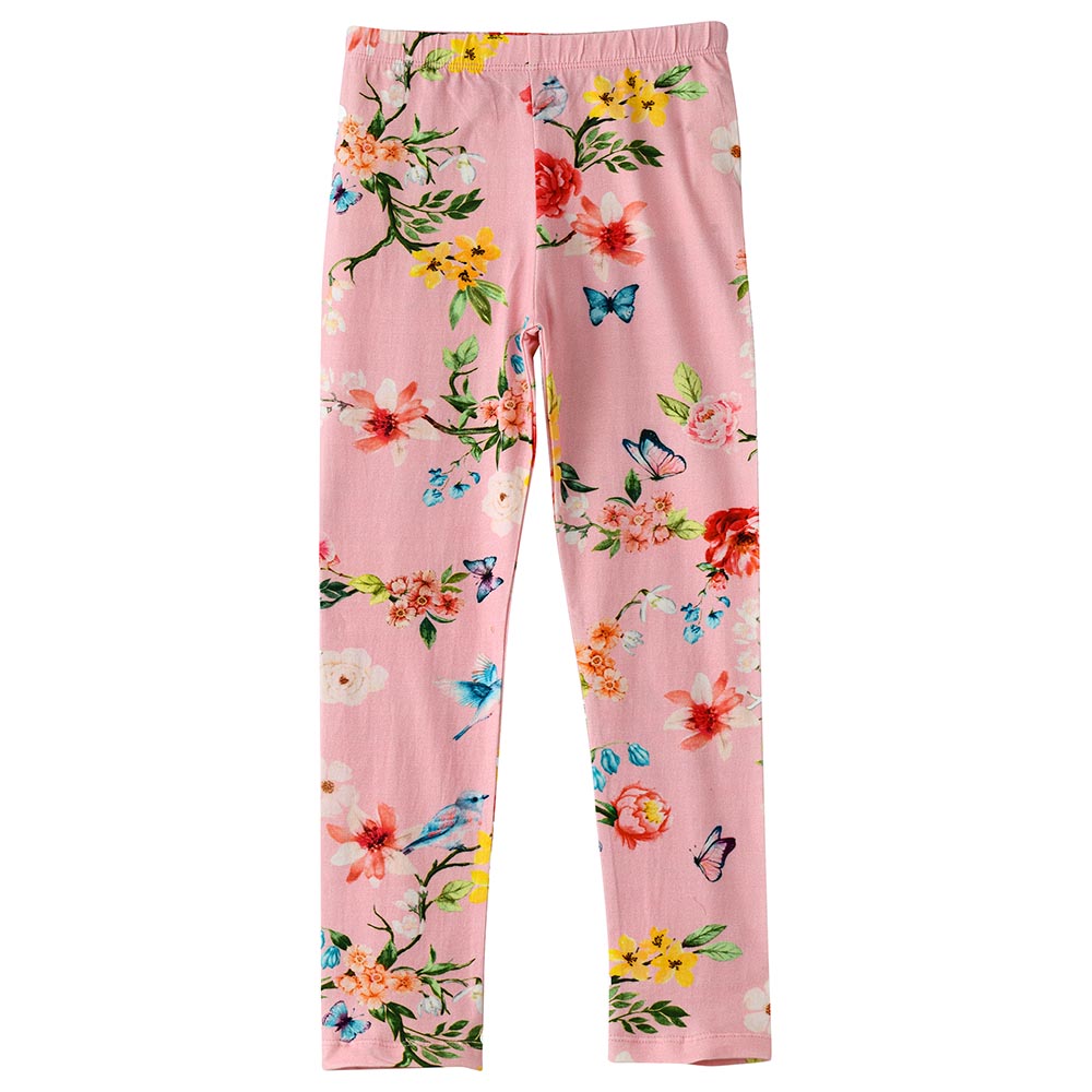 Jelliene Printed Fashion Leggings - Pink