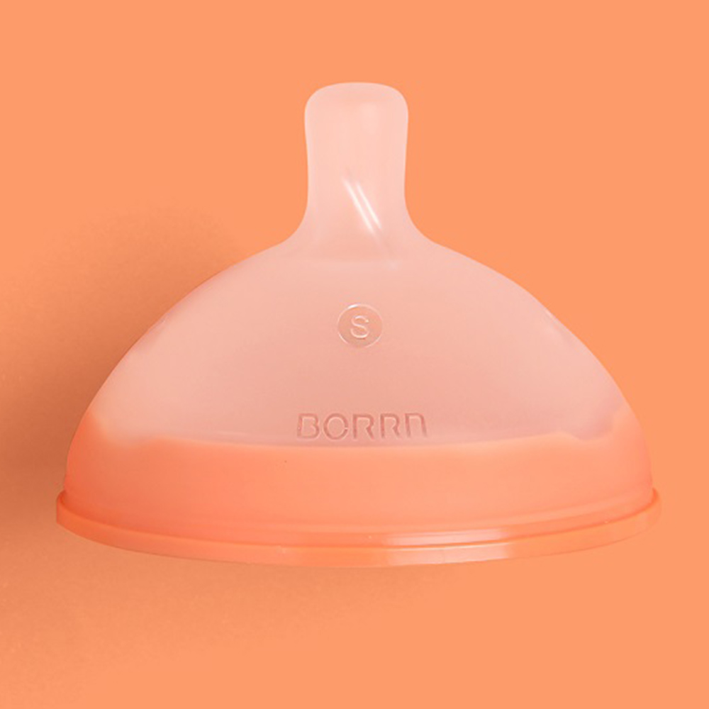 BORRN - Silicone BPA Free Non-Toxic Teat Variable Flow Orange