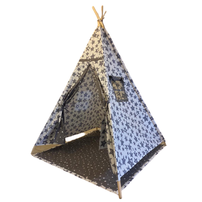 Cherrypick - Grey Star Cotton Teepee With Mattress