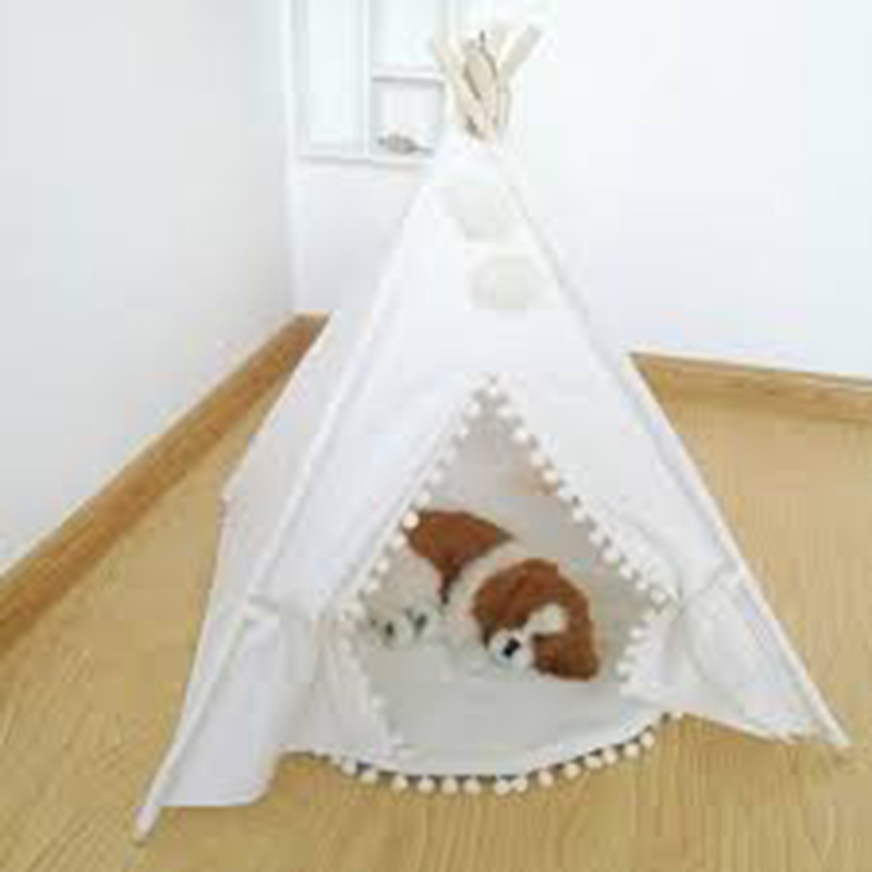 Cherrypick - Pet Teepee House With Mattress - White