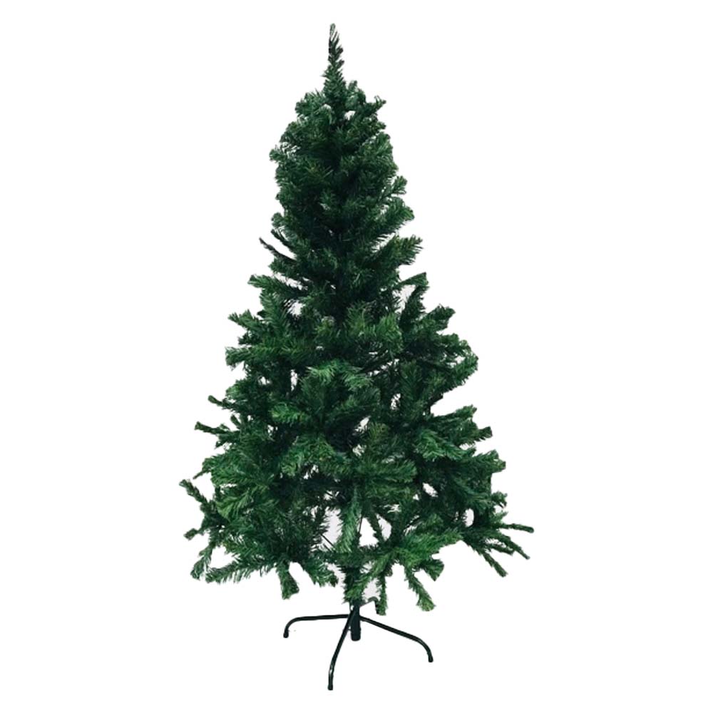 Merry Christmas - Christmas Pine Tree with Ornaments and Metal Stand - 5ft