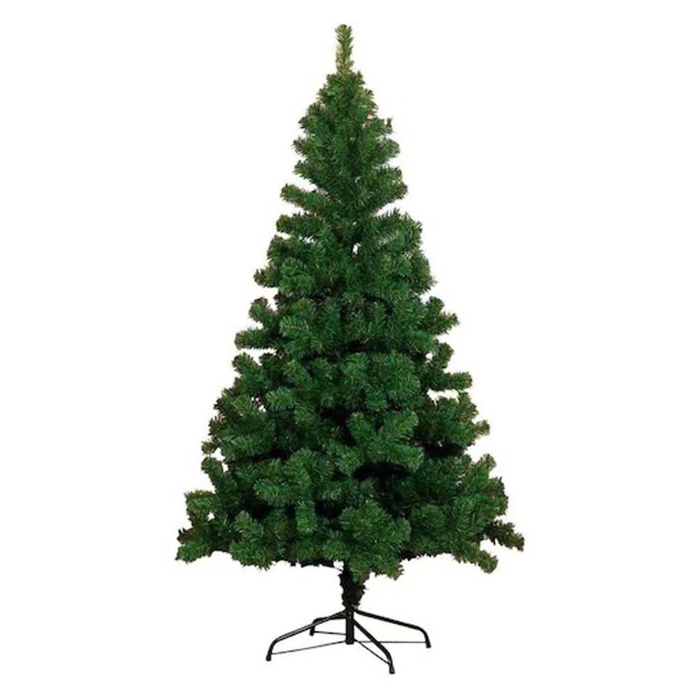 Merry Christmas - Christmas Pine Tree with with Ornaments and Metal Stand - 6ft