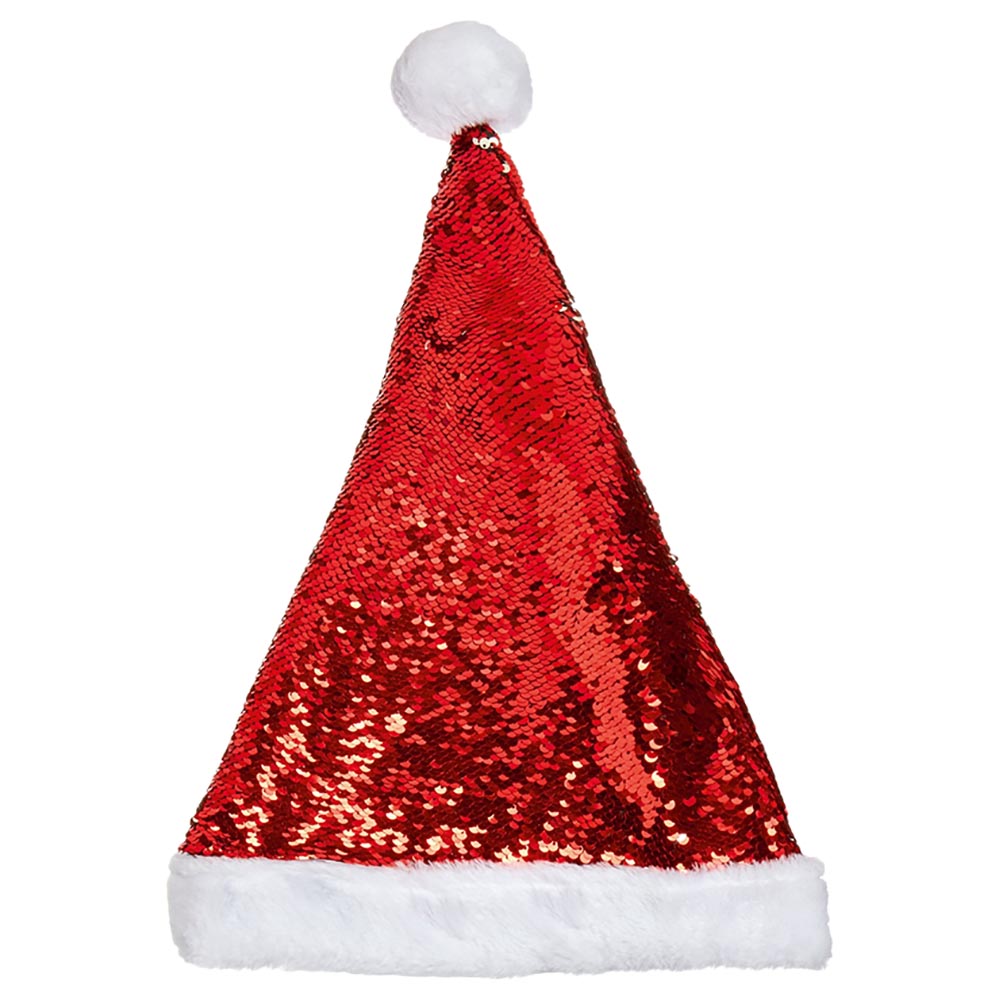 Merry Christmas - Christmas Cap Hat Sequin Double Color - Pack of 2