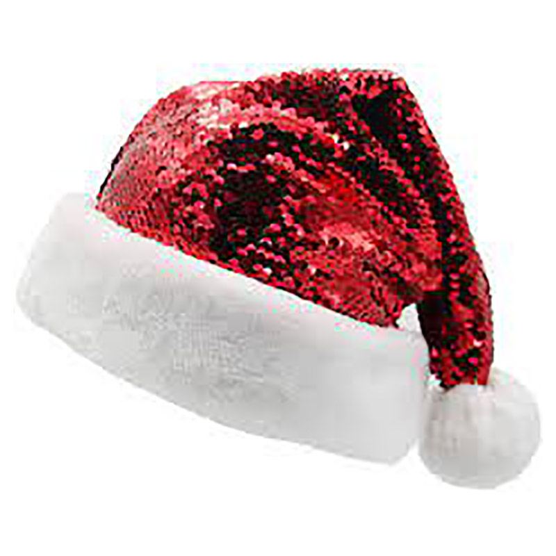 Merry Christmas - Christmas Cap Hat Sequin Double Color - Pack of 2