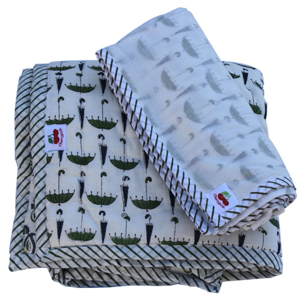 Cherrypick - Winter & Summer Blanket Umbrella Print-2pc-Set
