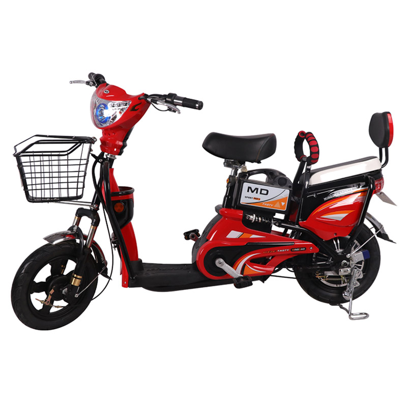 Megawheels - Carbon Steel Electric Scooter with Basket - Red
