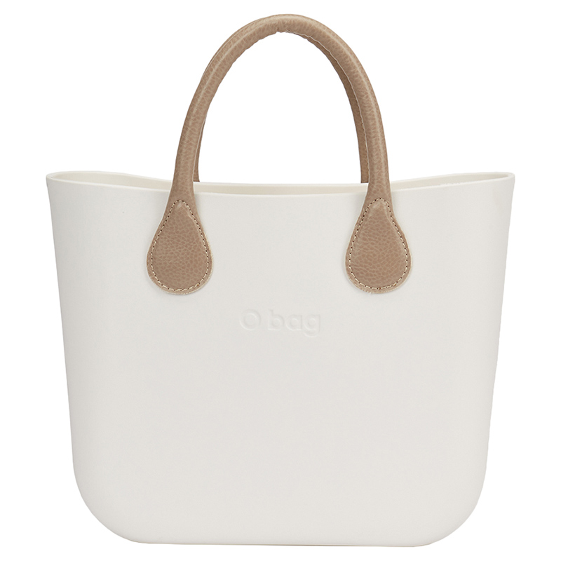O Bag - Mini with Eco Leather Handles Handbag - Milk