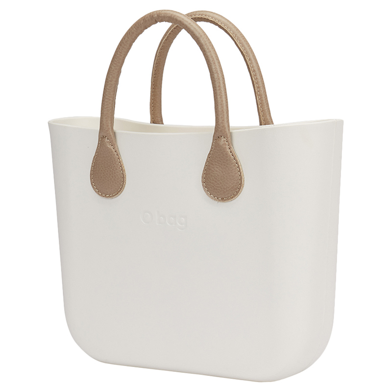 O Bag - Mini with Eco Leather Handles Handbag - Milk