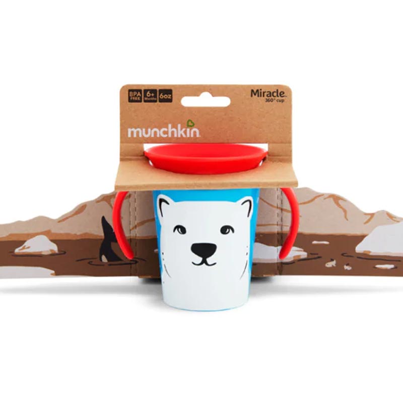 Munchkin - Miracle 360 WildLove Sippy Cup 1pc - Polar Bear - 178ml