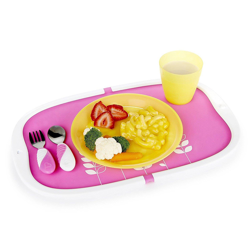 Munchkin Go Folding Birds Placemat - Pink