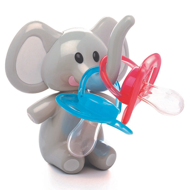 Melii - Elephant Pacifier Holder with Grey Ears