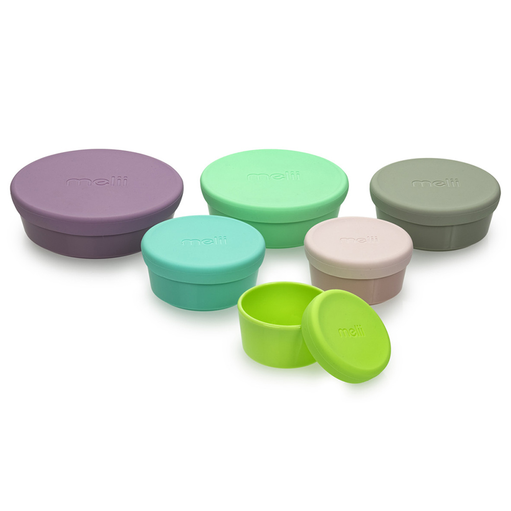 Melii Stacking & Nesting Containers with Silicone Lids - 6pcs