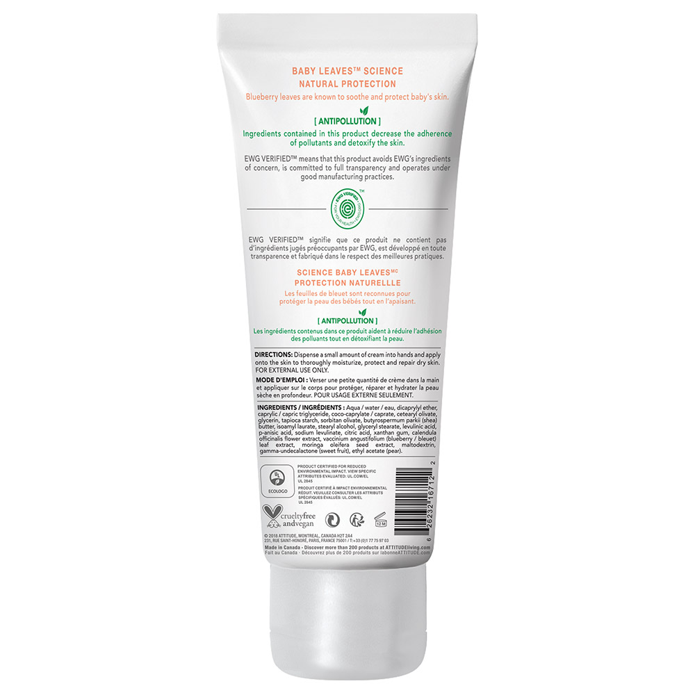 Attitude - Baby Leaves Calendula Cream Pear Nectar 200ml