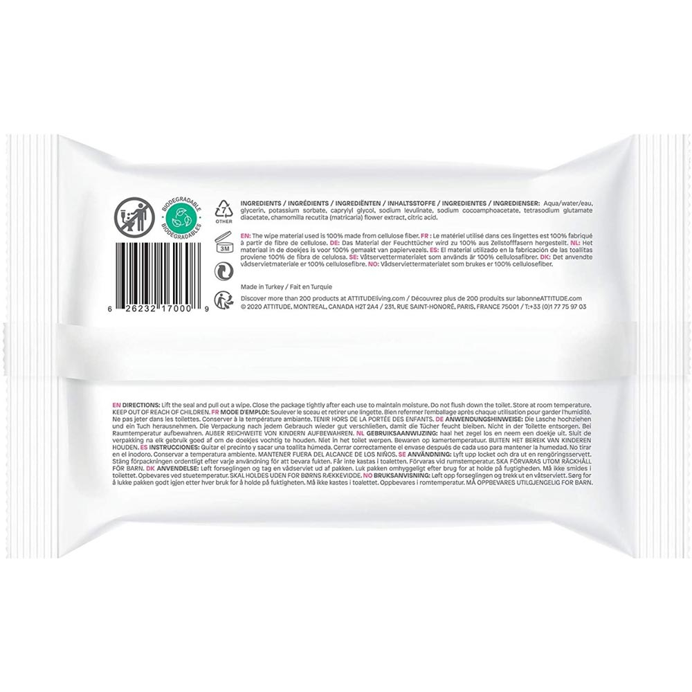 Attitude - Eco-Baby Natural Wipes 72 Wipes